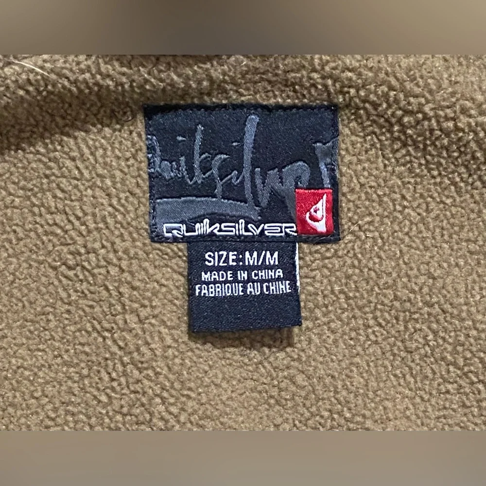 Quicksilver Insulated Winter Jacket Ski Snowboard plaid beige